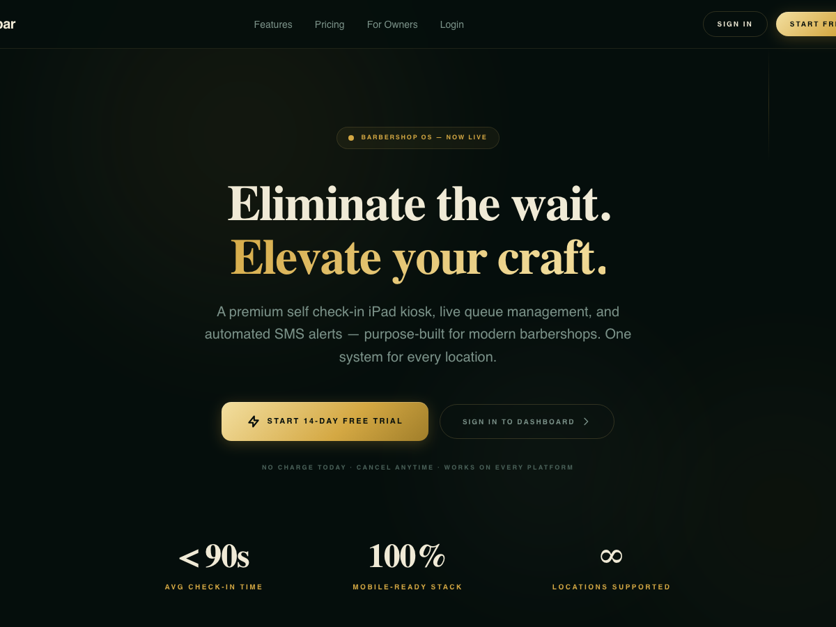 Flobar — Barbershop OS & Kiosk Platform